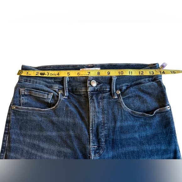 Good American Good Legs Cropped Women's Dark Blue Jeans Sz 6 - Picture 4 of 6